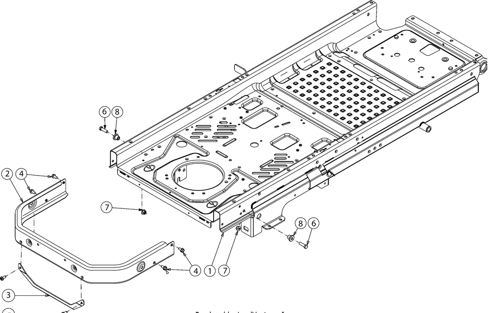 Frame Diagram and Parts List for Z-FORCESZ60KH (17BSDGHD010)(2018) Cub Cadet Lawn Tractor
